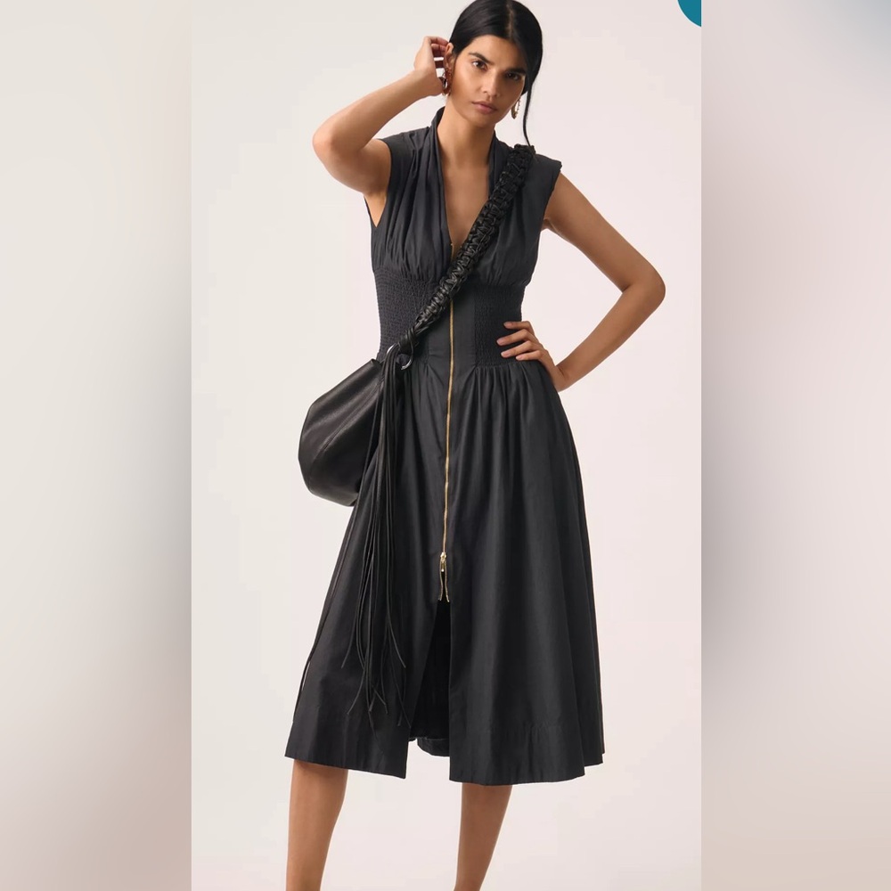 Anthropologie Black Midi Dress - Picture 3 of 6